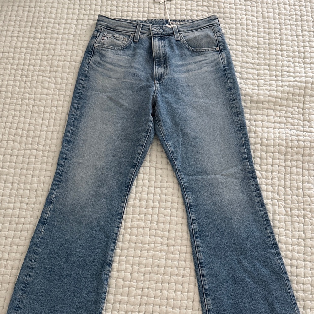 AG Adriano Goldschmied Light Blue Flare Jeans